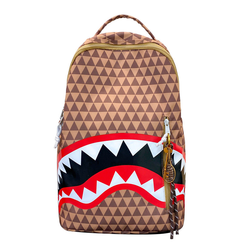 Backpack with Unique Shark Motif Bowlift