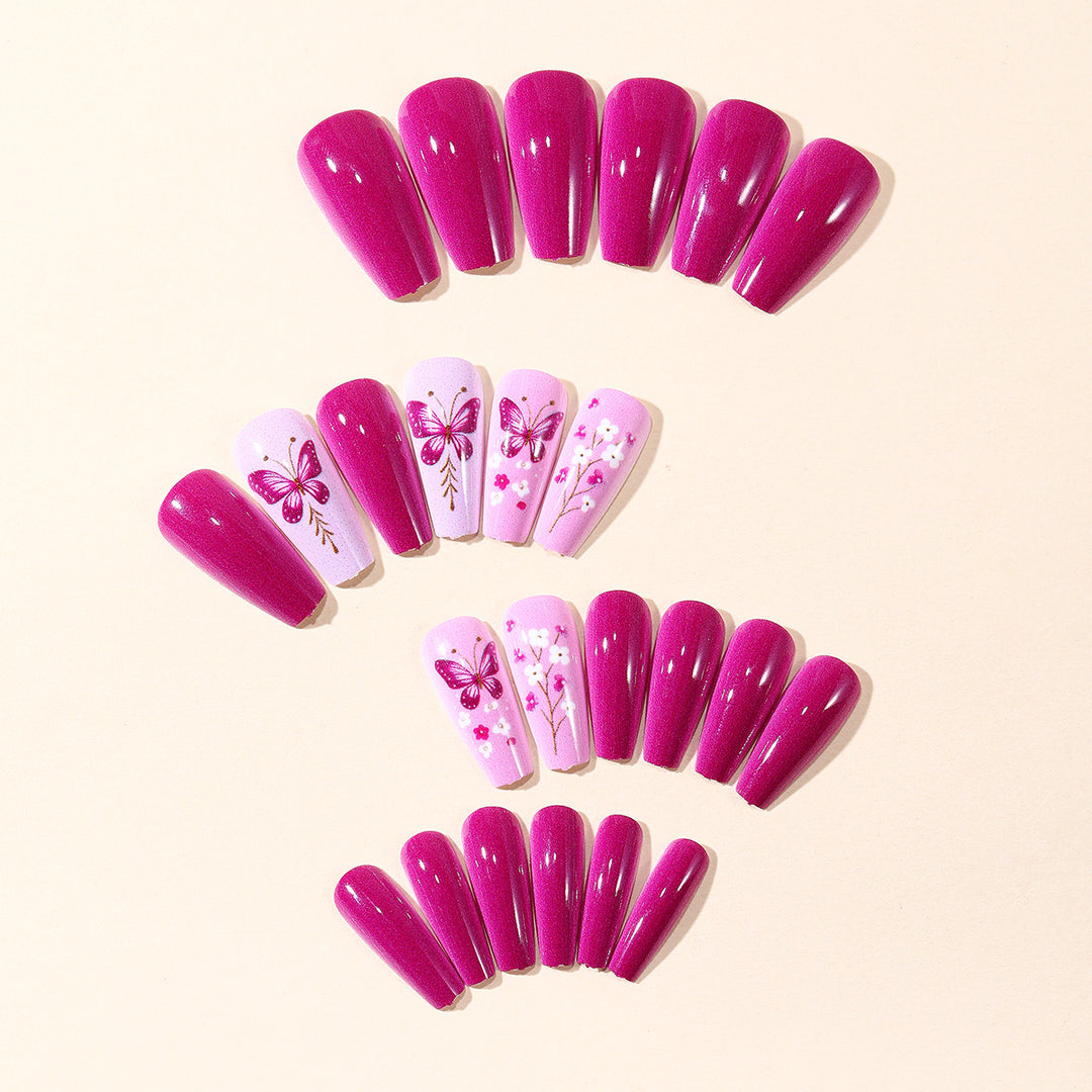 Floral Butterfly Nail Art Set Bowlift