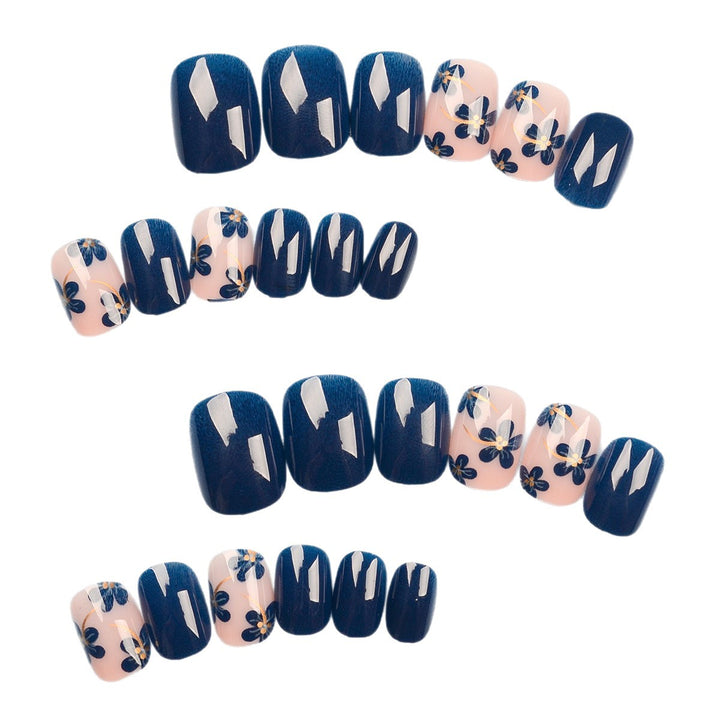 Floral and Glossy Press-On Nails Bowlift