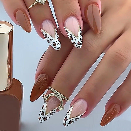 Decorative Press-On Nail Set with Unique Patterns Bowlift