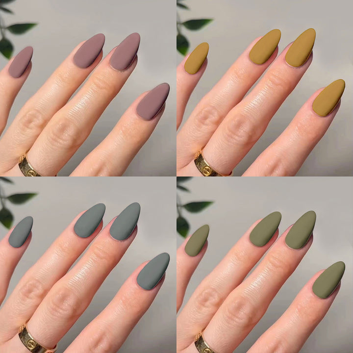 Artful stiletto nails in matte design Bowlift