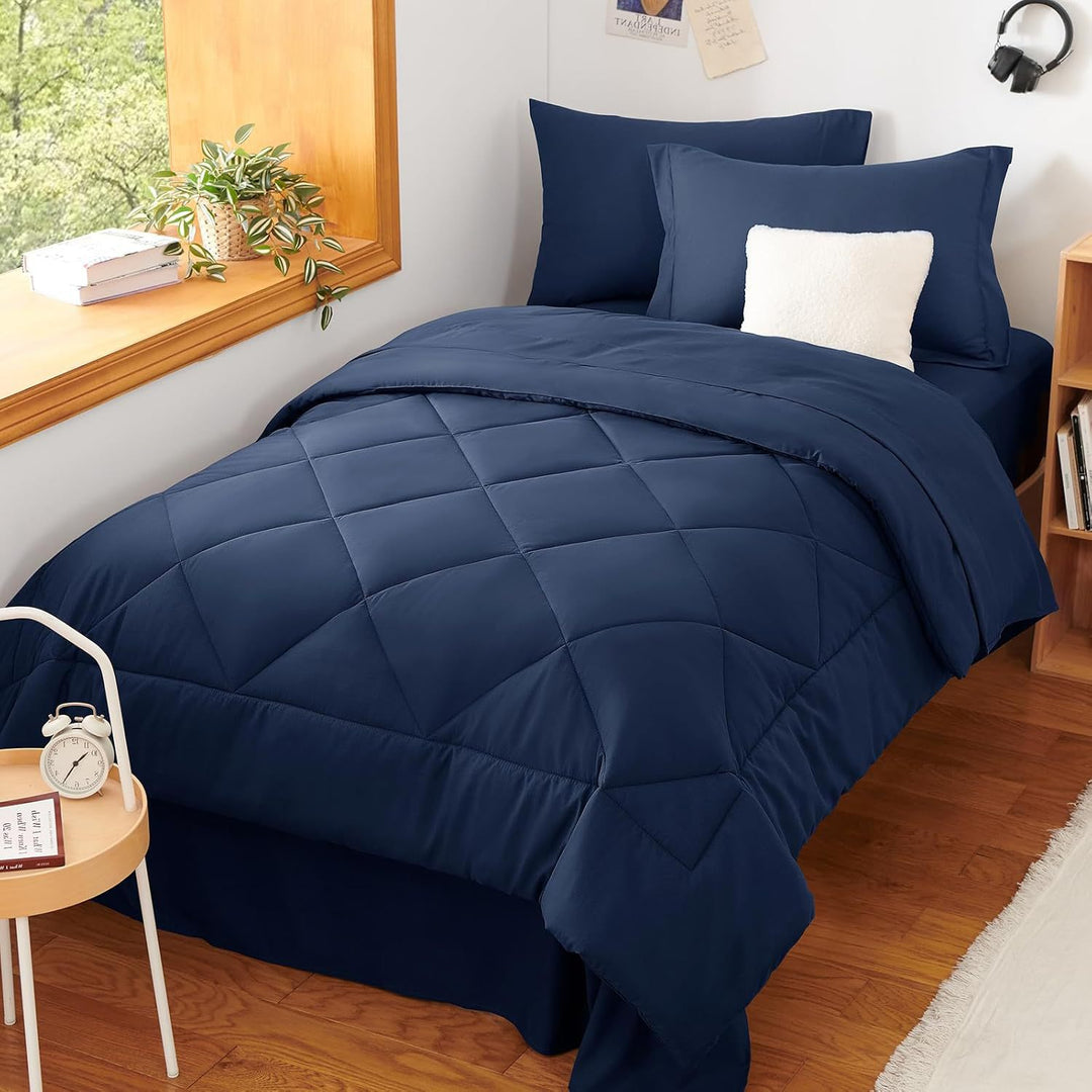 Luxurious Diamond Quilted Comforter Set Bowlift
