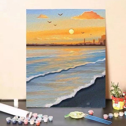 DIY Landscape Paint by Numbers Art Kit Bowlift