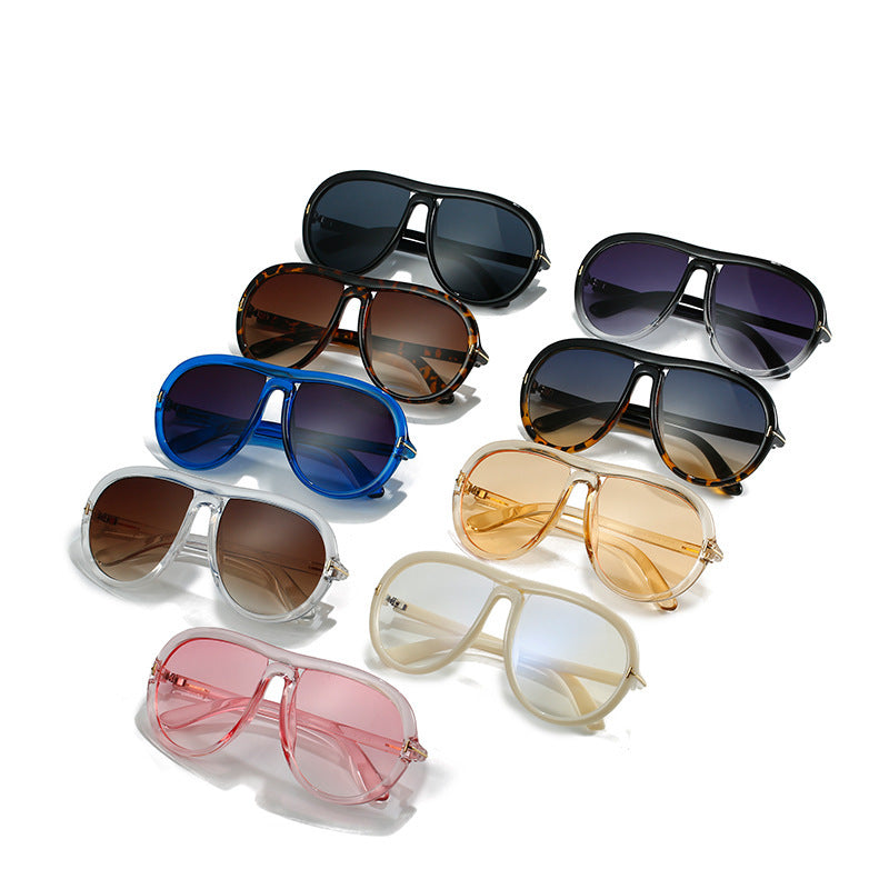 Oversized Fashionable Transparent Pink Sunglasses Bowlift