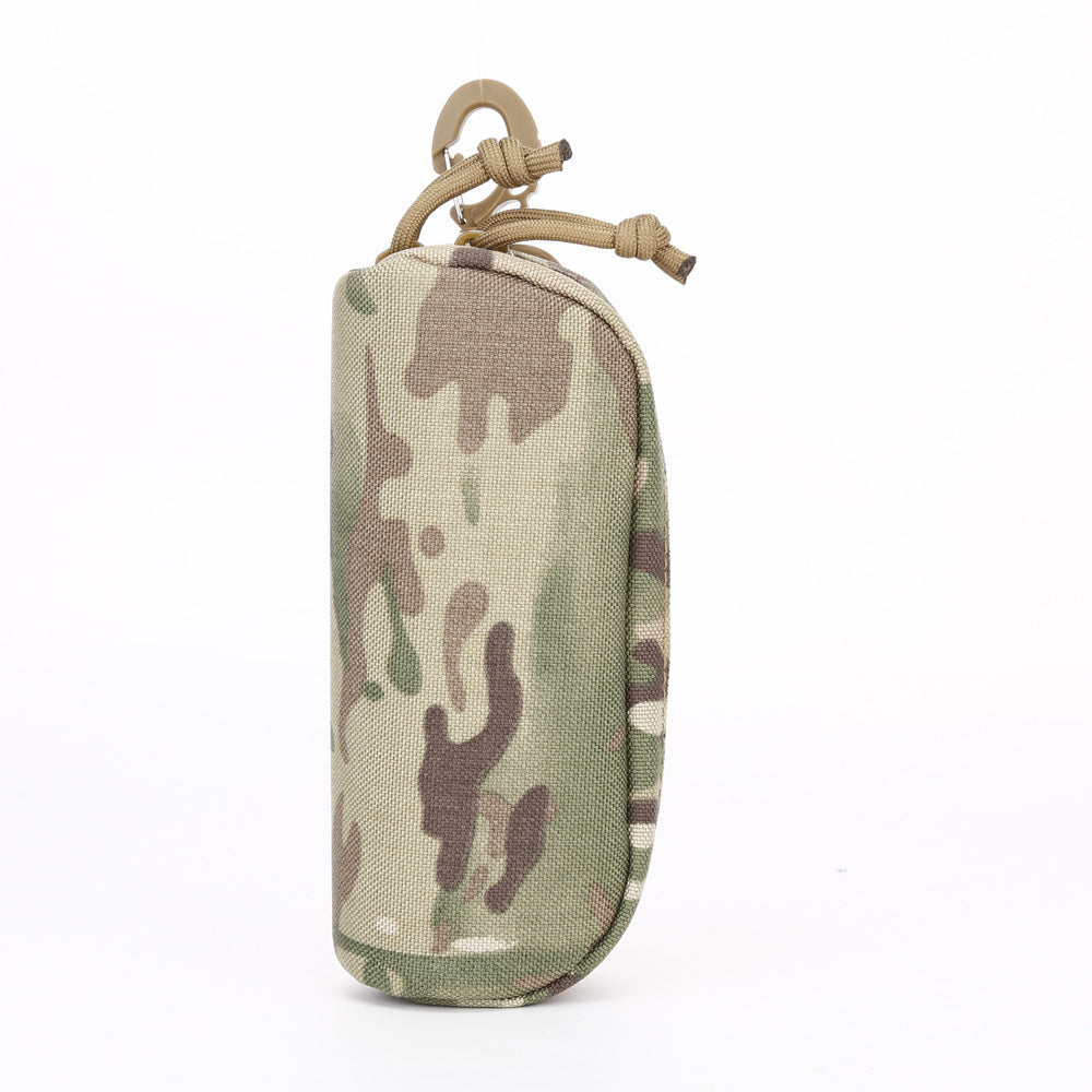 Durable Tactical Eyewear And Accessory Zippered Pouch With Carabiner Bowlift