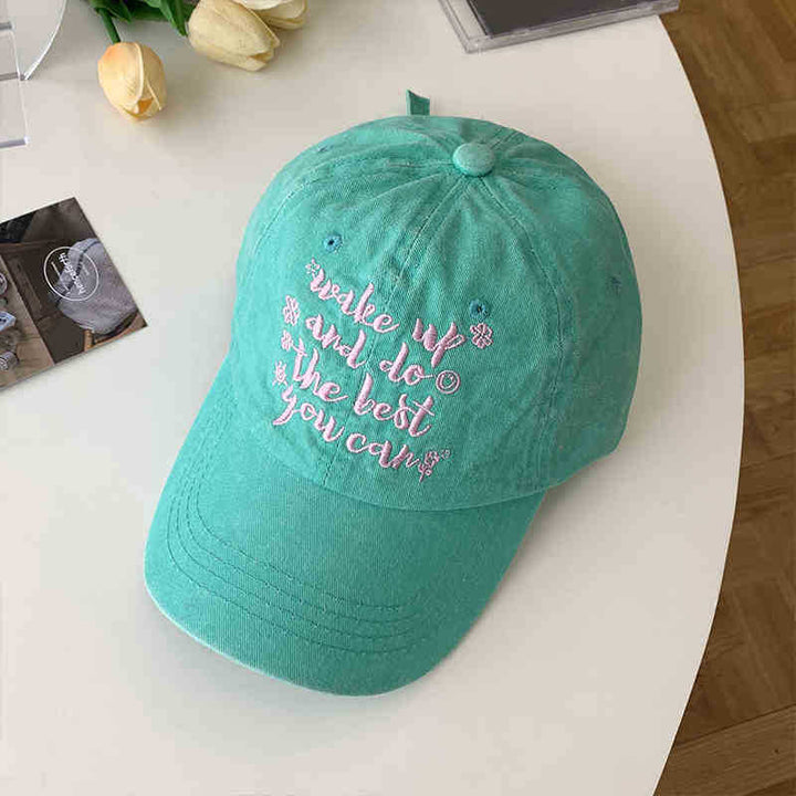 Women's Motivational Embroidered Cap Bowlift