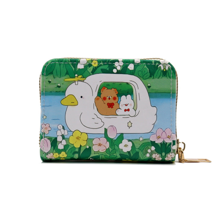 Cartoon-Themed Zip Wallet
