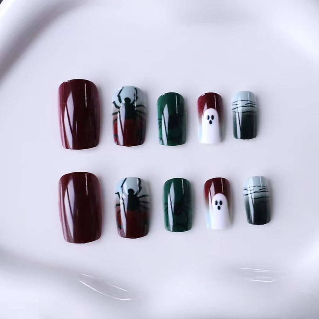 Spider Design Artificial Nails Bowlift