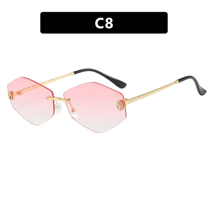 Women's geometric sunglasses in modern design with elegant metal frame Bowlift
