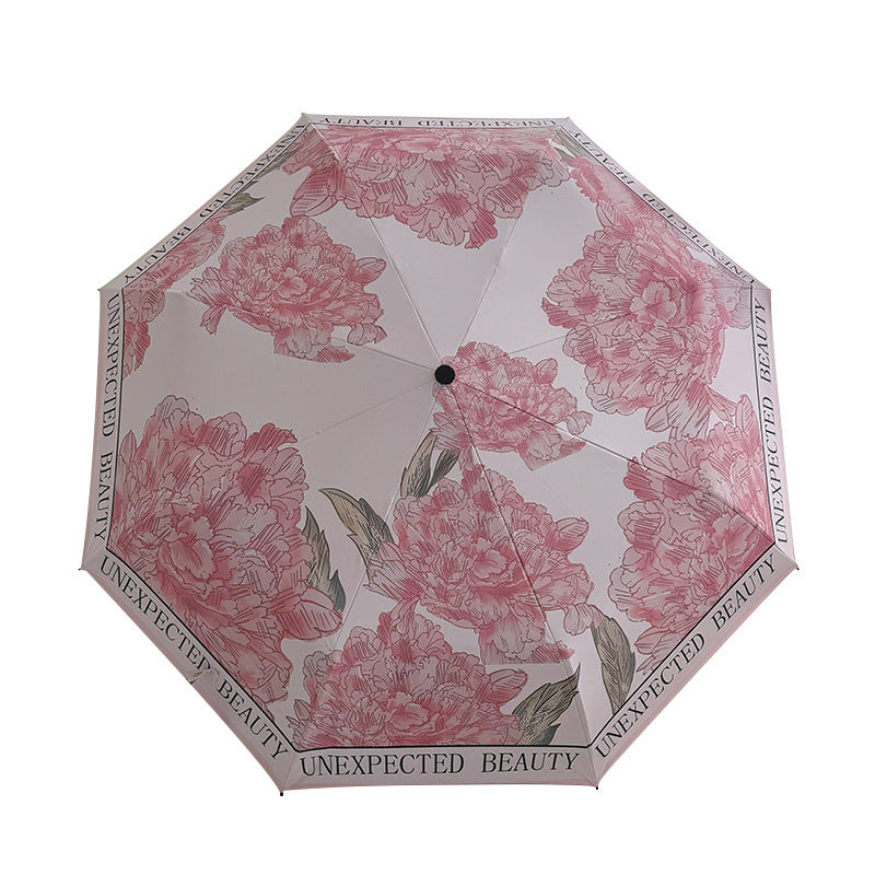 Women's compact umbrella with floral design Bowlift