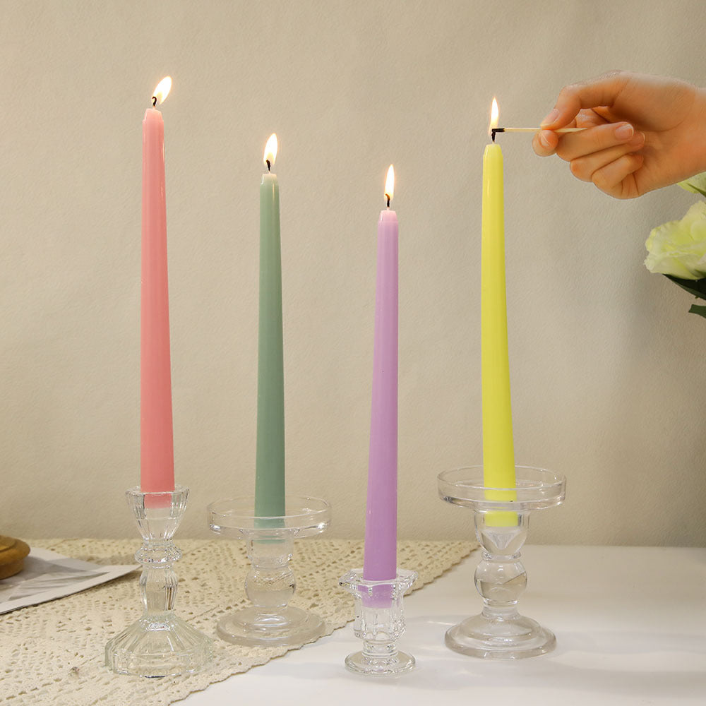 Pastel tapered dinner candles Bowlift