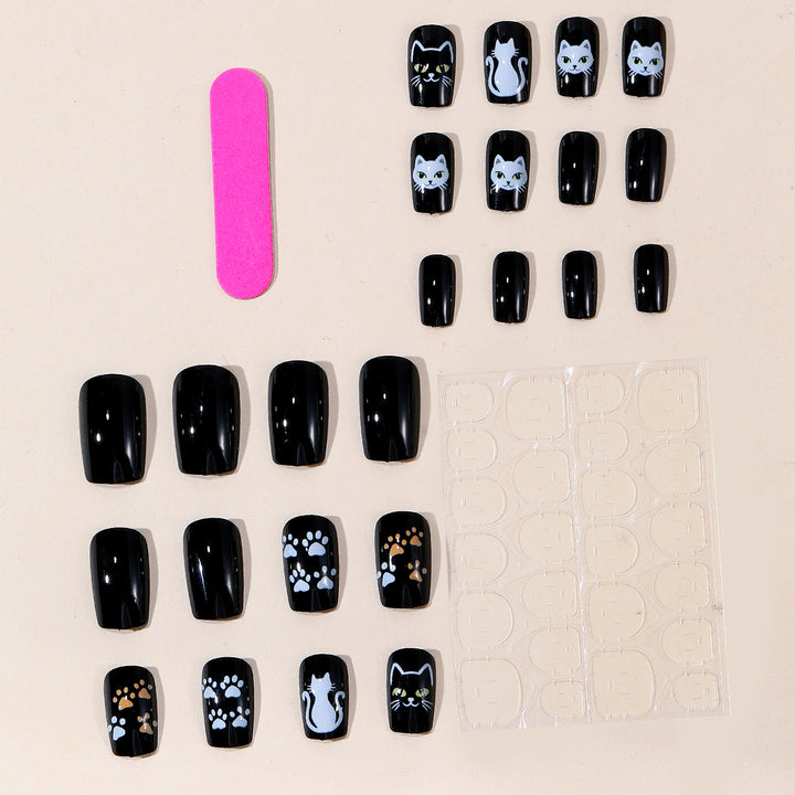 Cat-Themed Nail Art Set Bowlift