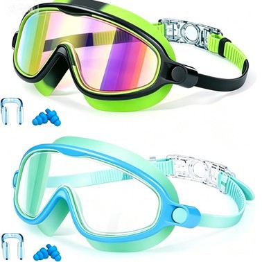 Swim protection goggles with adjustable nose piece and anti-fog technology Bowlift