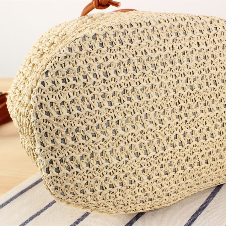 Braided Bucket Bag Made of Natural Material Bowlift
