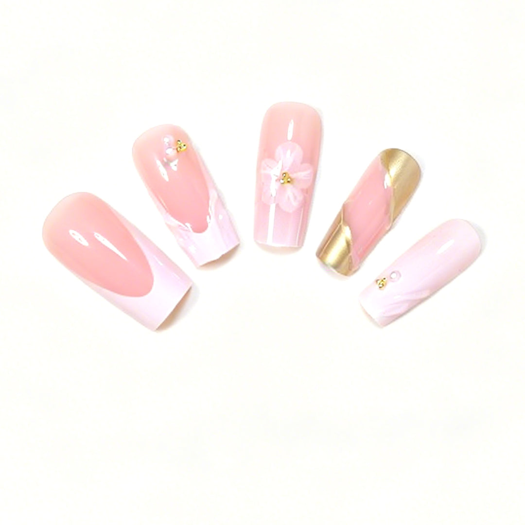 Deluxe Floral Acrylic Nail Art Set Bowlift