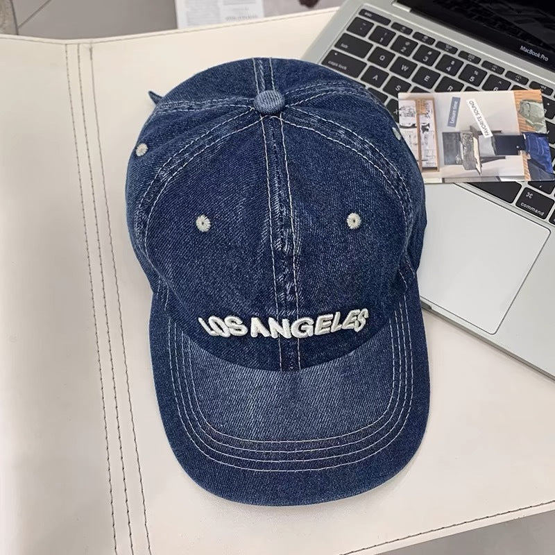 Denim Embroidered Baseball Cap