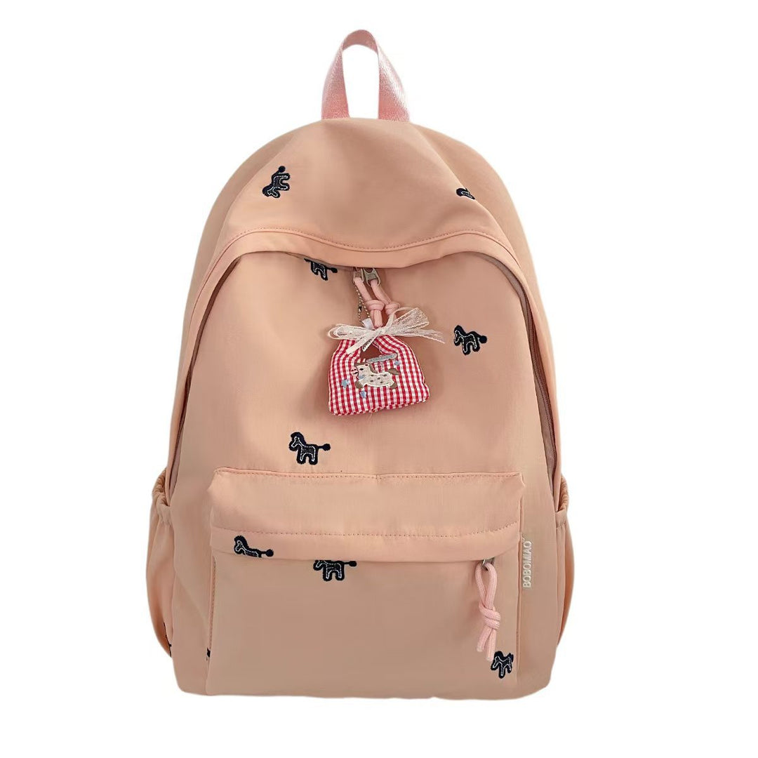 Backpack with Cheerful Animal Motif and Practical Compartments Bowlift