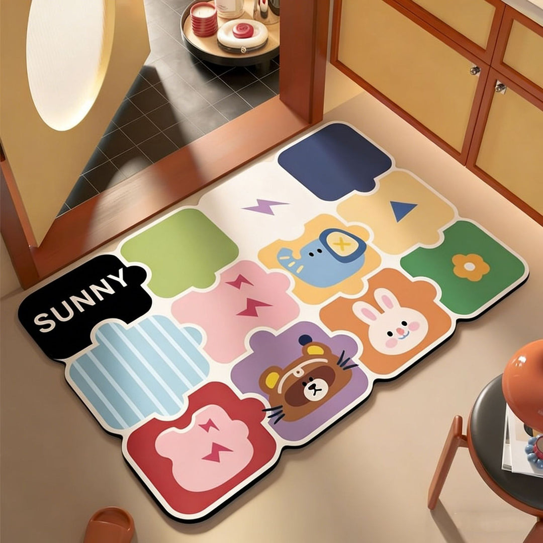 Fun Playful Animal-Themed Area Mat