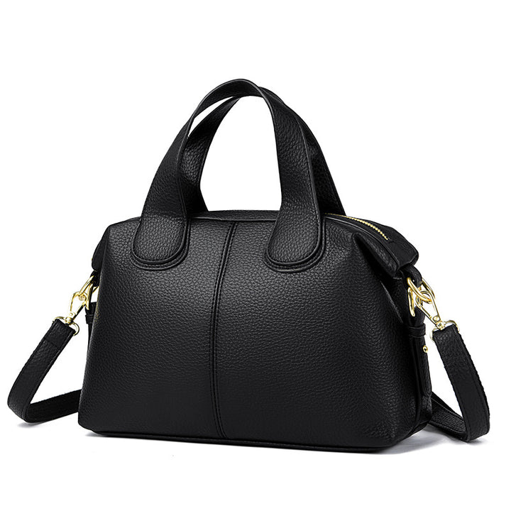 Elegant Faux Leather Handbag Bowlift