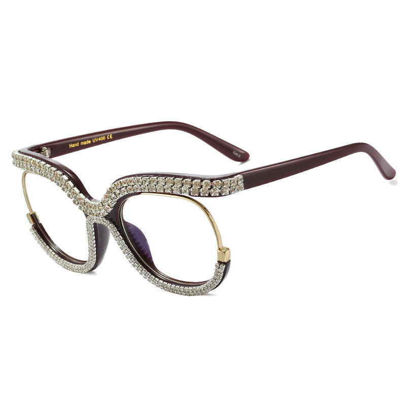 Ladies Glamorous Designer Sunglasses with Sparkling Frame Bowlift