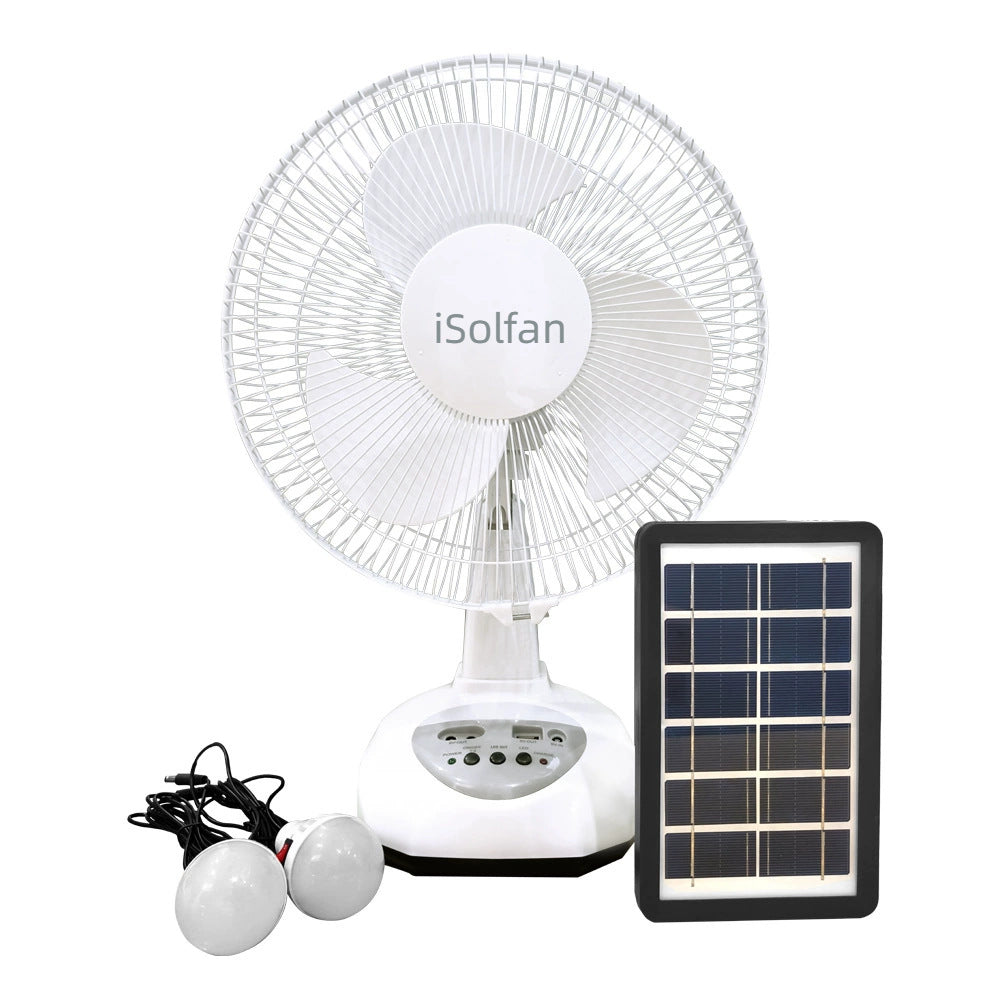 Women's portable solar fan with LED light and USB connection Bowlift