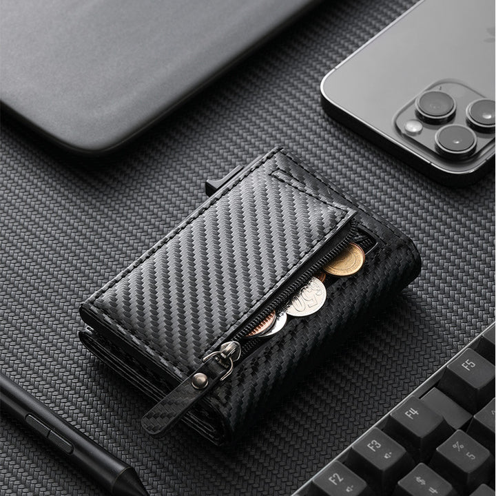 Carbon Fiber Zip Wallet Bowlift