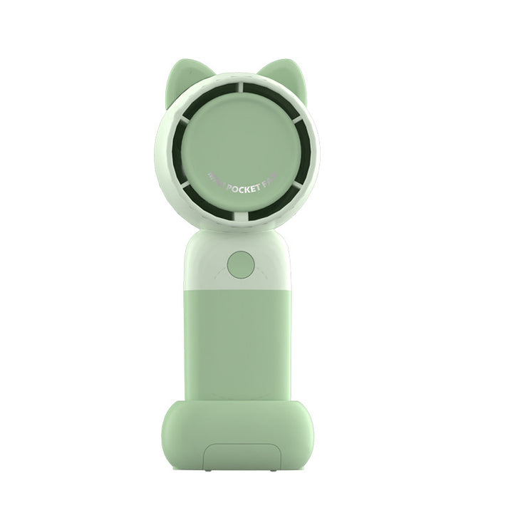Women's Portable Handheld Fan with Cute Bear Design Bowlift