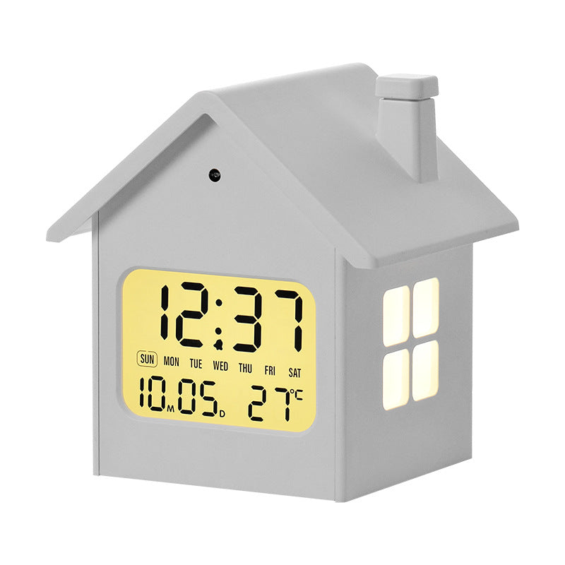 Creative LED alarm clock in house design Bowlift