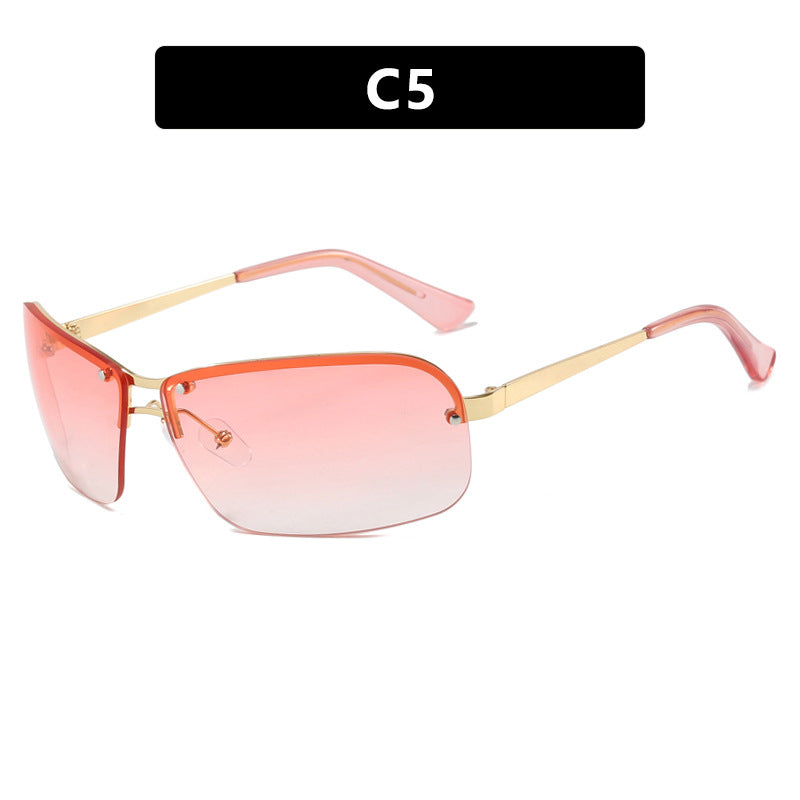 Ladies sunglasses with large, elegant lenses and a modern metal frame Bowlift