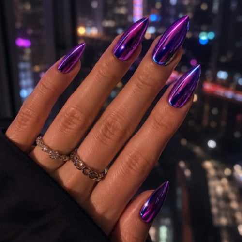 Glossy Stiletto Press-On Nails Set Bowlift