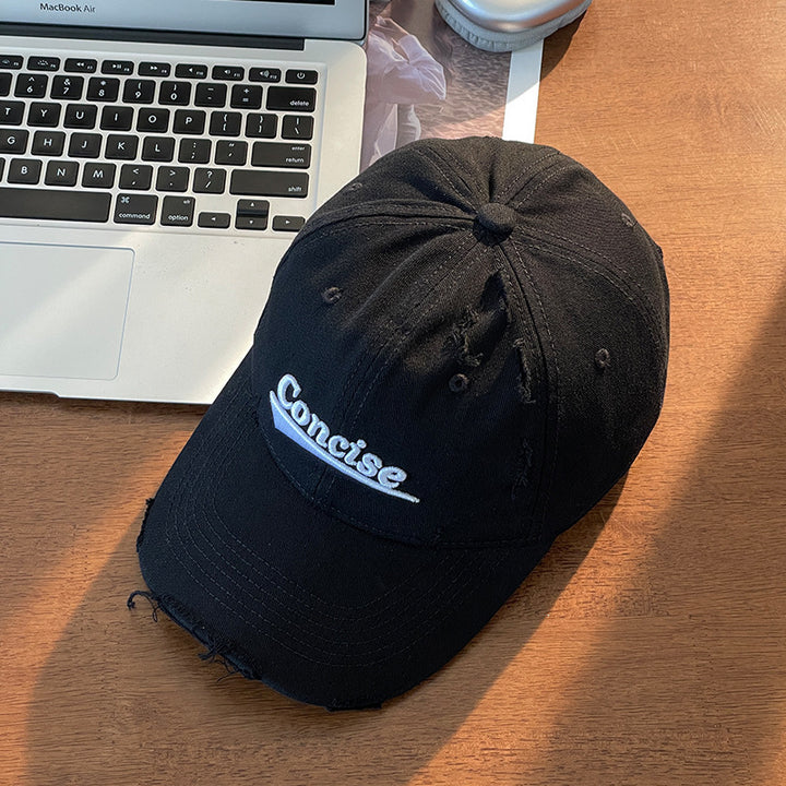 Women's Distressed Casual Cotton Cap Bowlift
