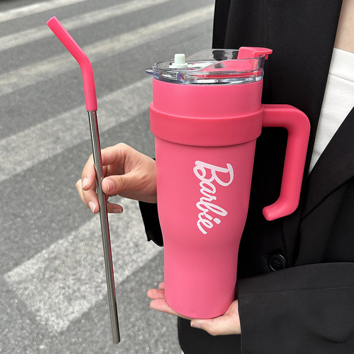 Women's insulated drinking bottle with integrated straw and ergonomic handle Bowlift