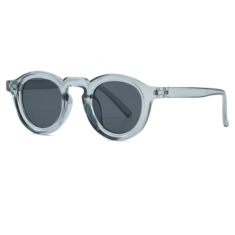 Women's fashionable round sunglasses with transparent frame and UV protection Bowlift