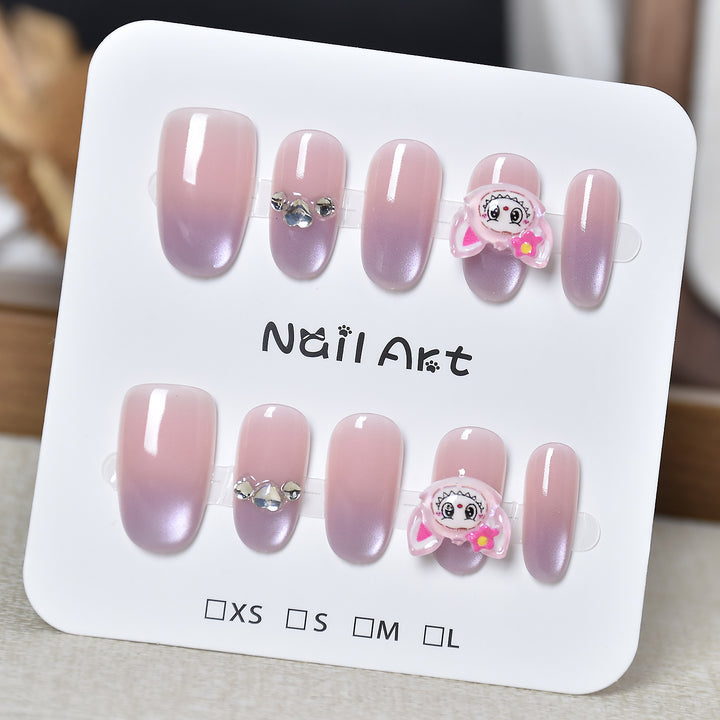 Premium Glamorous Press-On Nail Extensions Bowlift