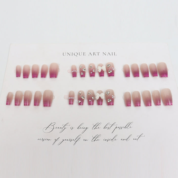 Glamorous Ombre Decorative Press-On Nail Set Bowlift