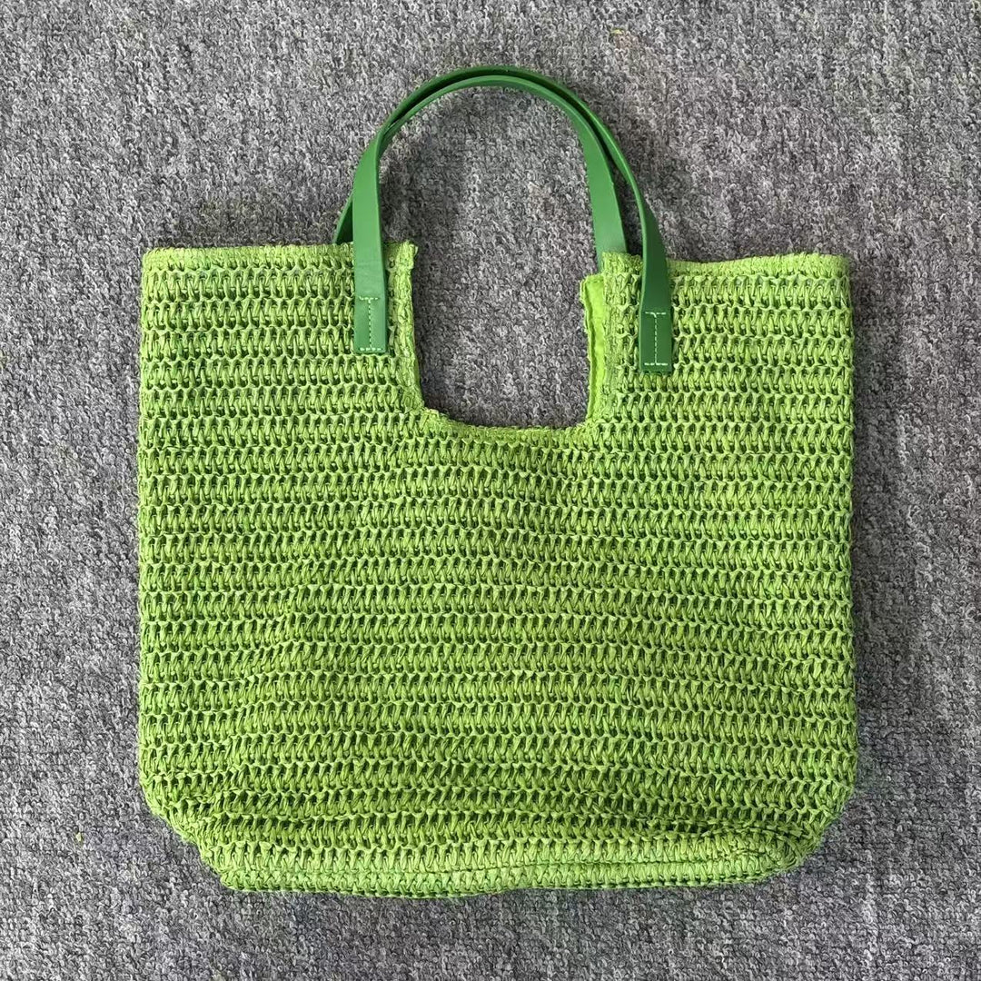 Summery Tote Bag Made of Woven Material Bowlift