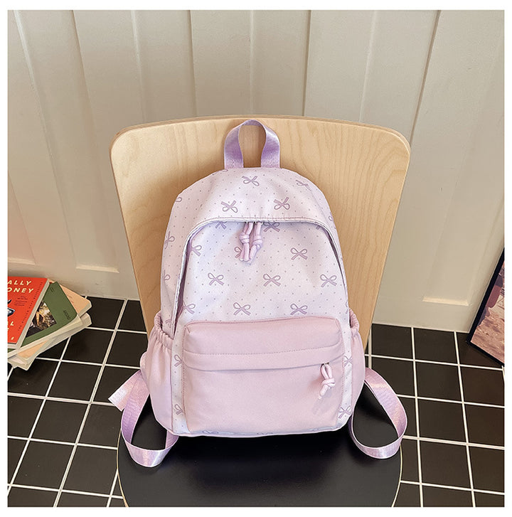Cute everyday backpack with embroidered bows Bowlift