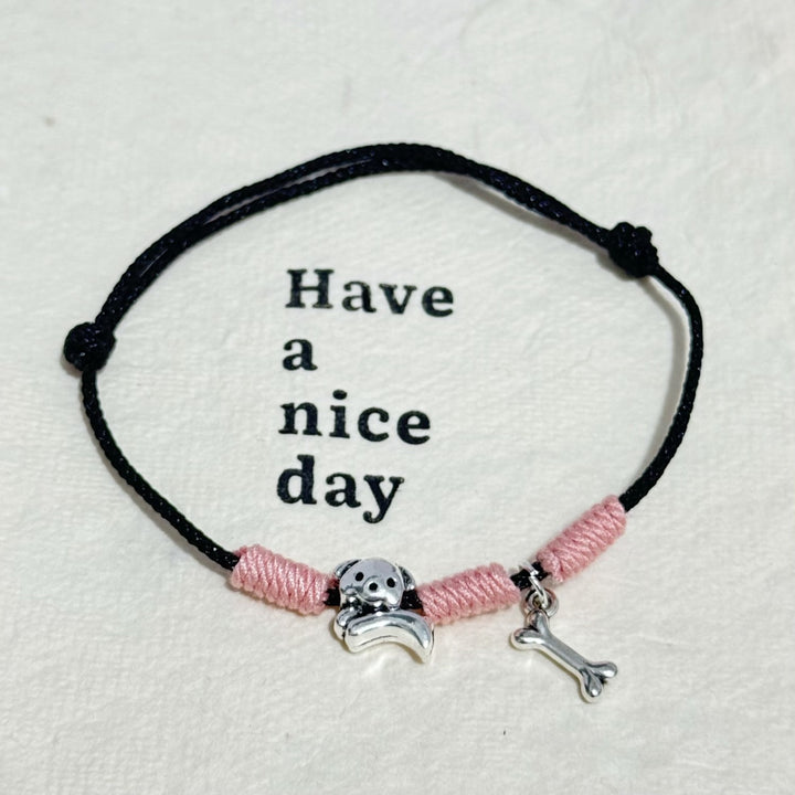 Adjustable Dog Theme Charm Bracelet Bowlift