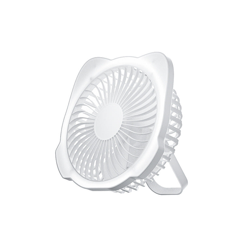 Women's portable table fan with LED light Bowlift