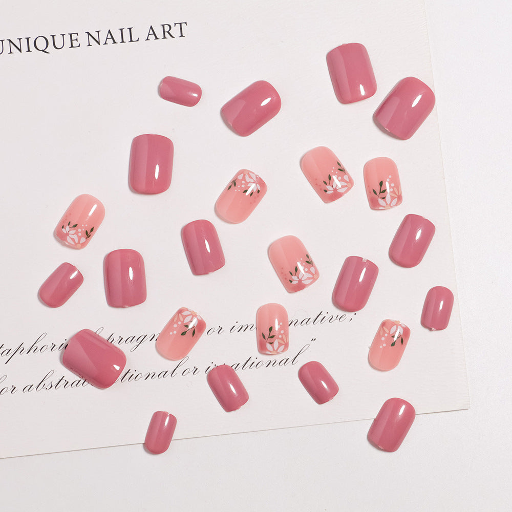 Artistic Floral Nail Design Press-On Set Bowlift
