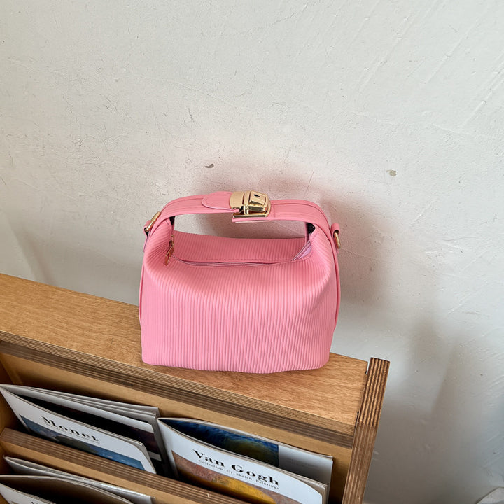 WoTextured Ribbed Handbag Bowlift