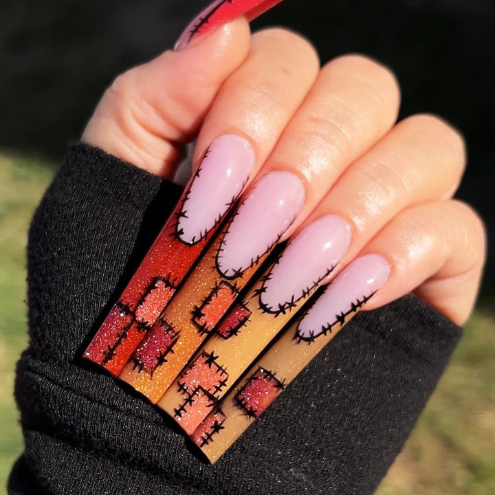 Artful Nail Extensions with Creative Decorative Stitches Bowlift