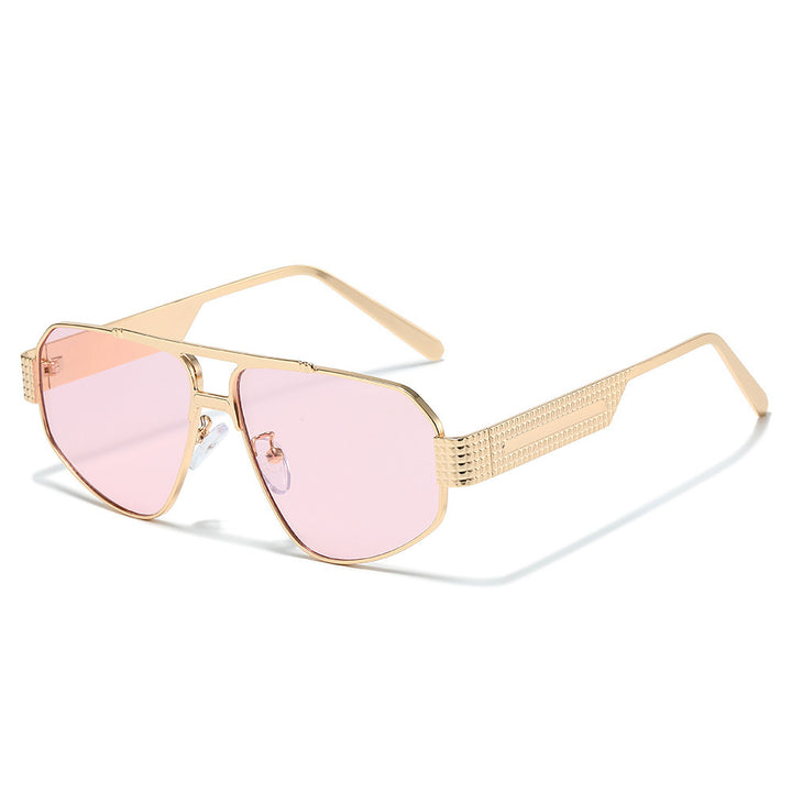 Fashion-Forward Geometric Aviator Sunglasses Bowlift