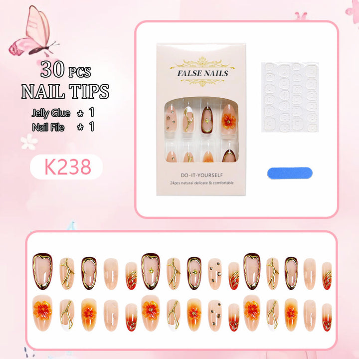 Do-it-Yourself artificial nails with floral designs Bowlift
