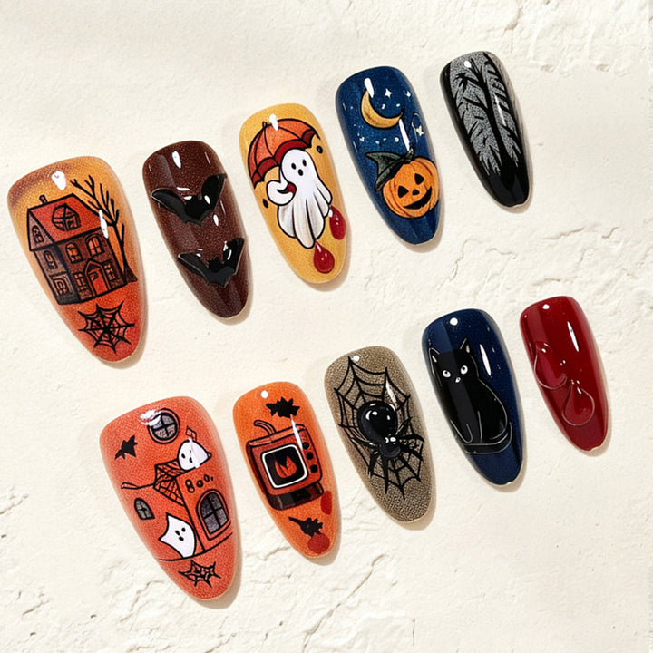 Halloween-Themed Nail Art Design Bowlift