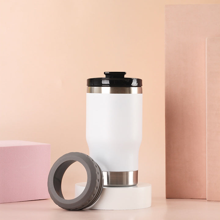 Women Insulated Travel Mug with Non-Slip Silicone Ring Bowlift