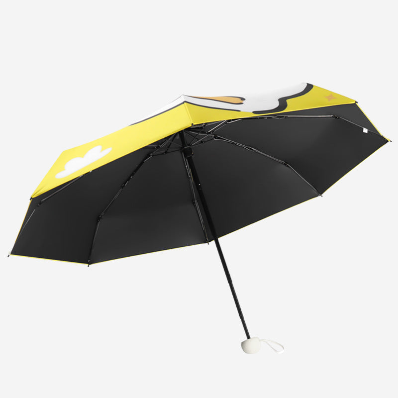 Women's creative and colorful folding umbrella with astronaut design Bowlift