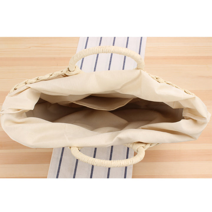 Elegant Straw Bag with Stiff Handle Bowlift