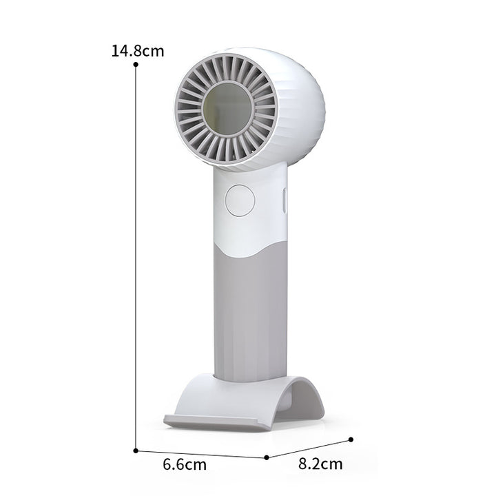 Ladies portable mini hand fan with integrated holder Bowlift