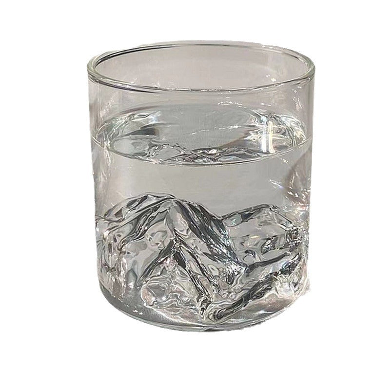 Mountain-Relief Handblown Whiskey Glass Bowlift